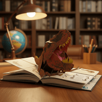 DINOCRAFT - Immersive 3D Dinosaur Pop-Up Book with Accurate Facts