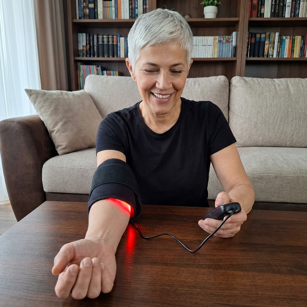 Dual-Wavelength Red & Near-Infrared Light Therapy Pad for Elbow & Joint Comfort