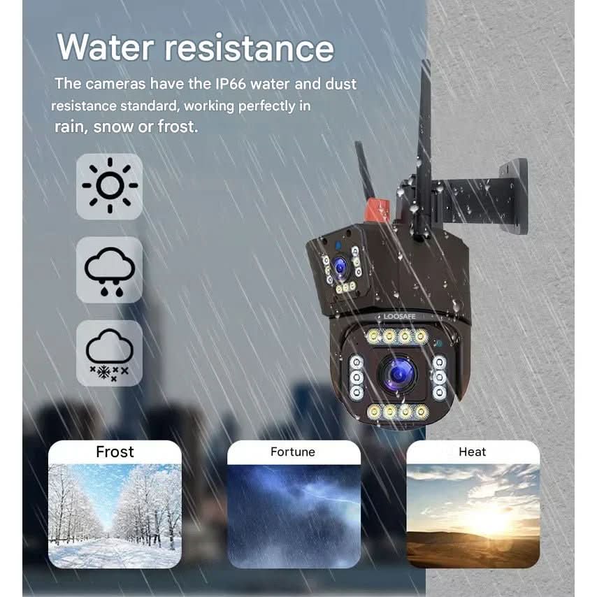 DUALGUARD CAM – Wireless 4K Security Camera with Solar Panel & 360° Panoramic View