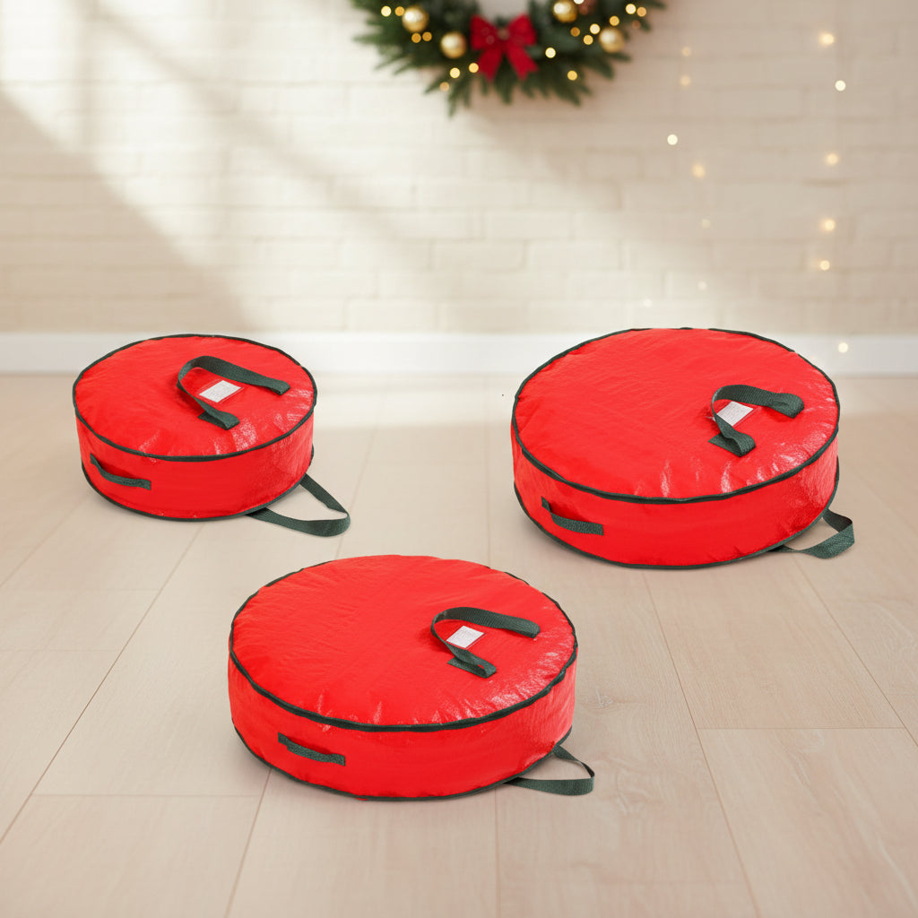 Durable Woven Fabric Christmas Ornament Storage Bag