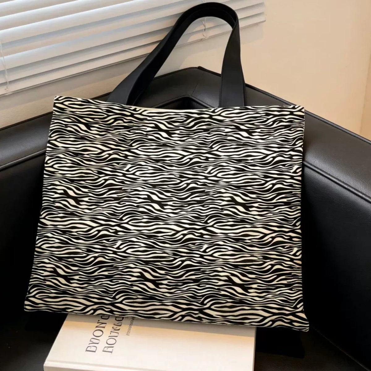 Eco-Friendly Zebra Print Tote Bag
