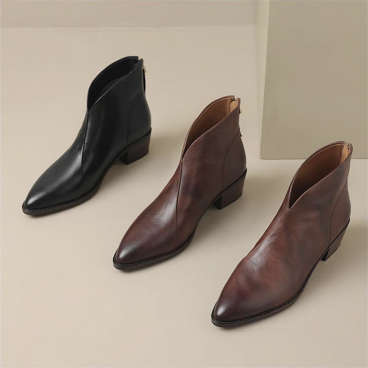 Elegant Back-Zip Ankle Boots