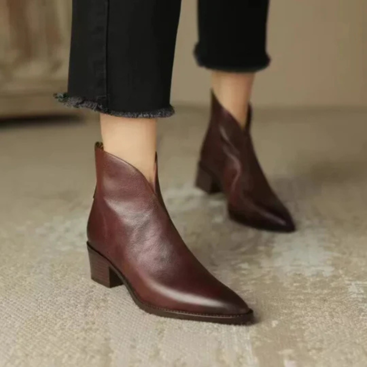 Elegant Back-Zip Ankle Boots