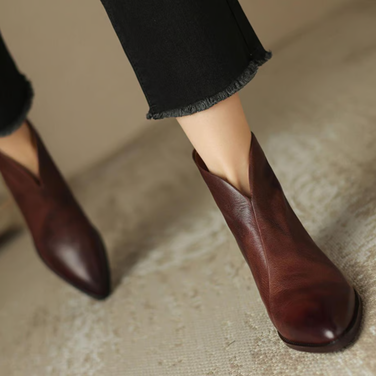 Elegant Back-Zip Ankle Boots