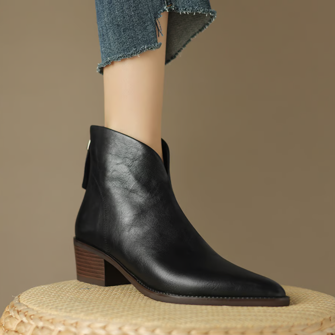 Elegant Back-Zip Ankle Boots