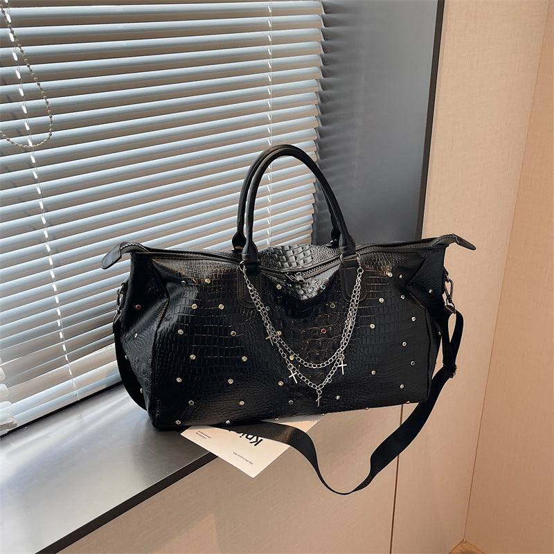 Elegant Textured Travel Duffle Bag