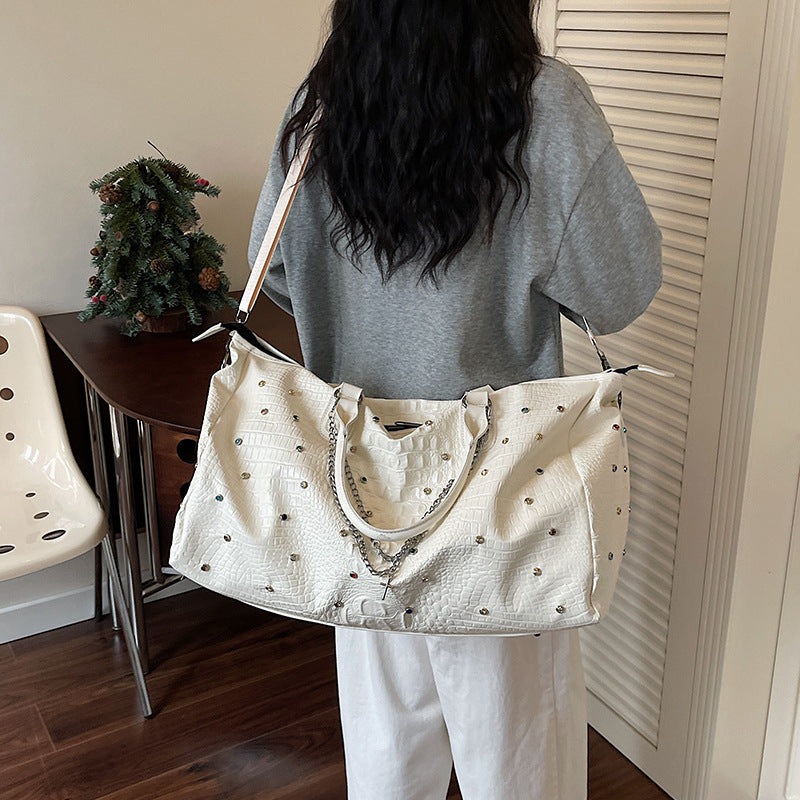 Elegant Textured Travel Duffle Bag