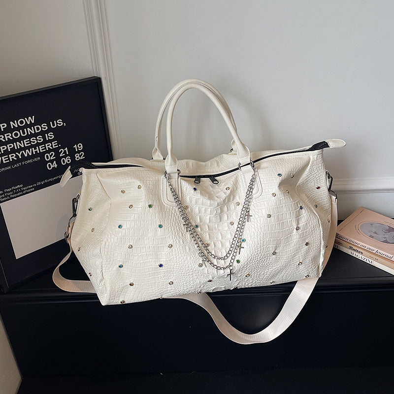 Elegant Textured Travel Duffle Bag