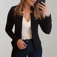Elegant Women's Blazer with Lapel Collar and Lightweight Cut for Stylish Outfits