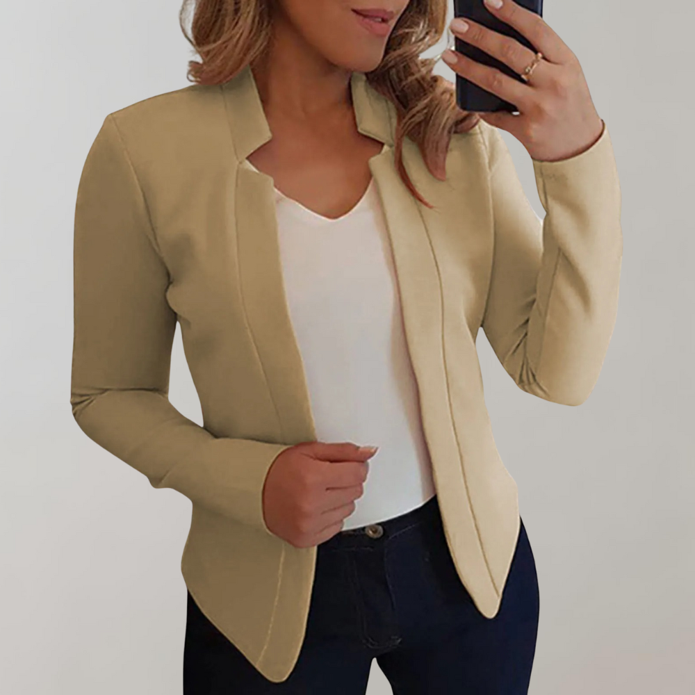 Elegant Women's Blazer with Lapel Collar and Lightweight Cut for Stylish Outfits