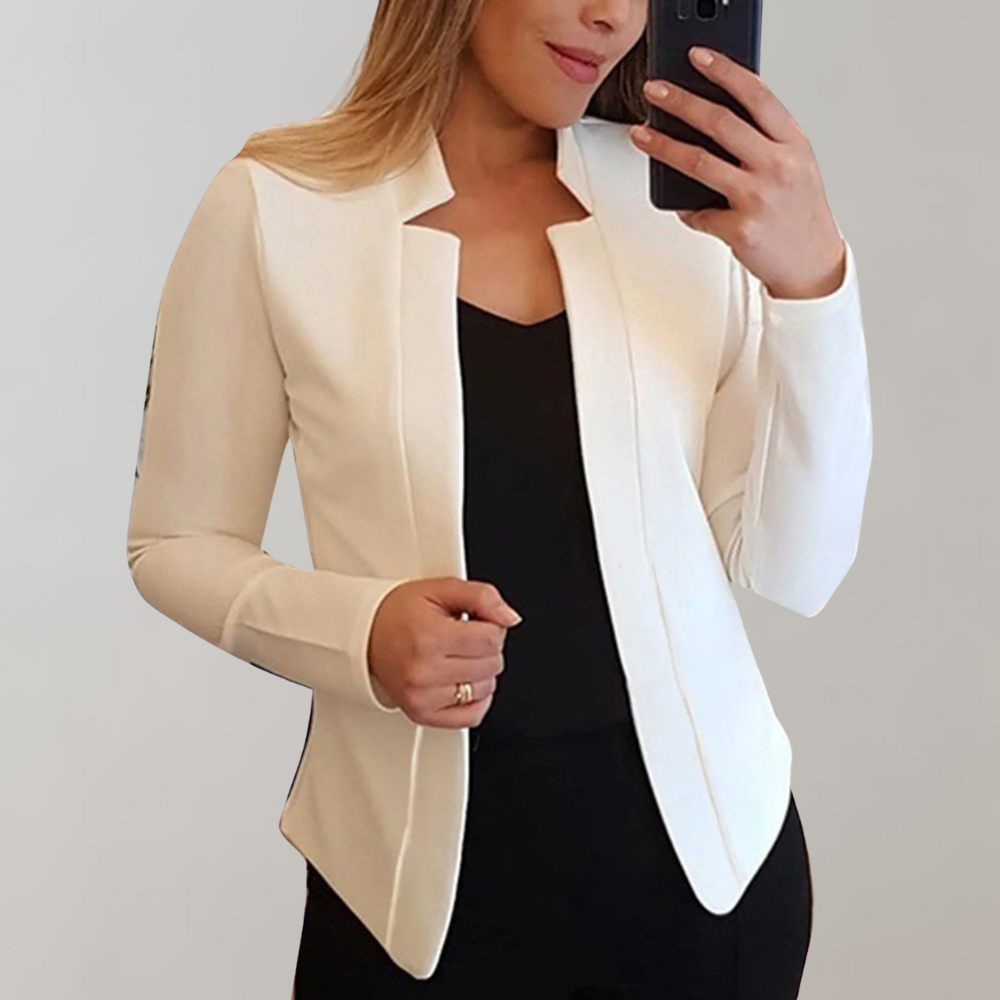 Elegant Women's Blazer with Lapel Collar and Lightweight Cut for Stylish Outfits