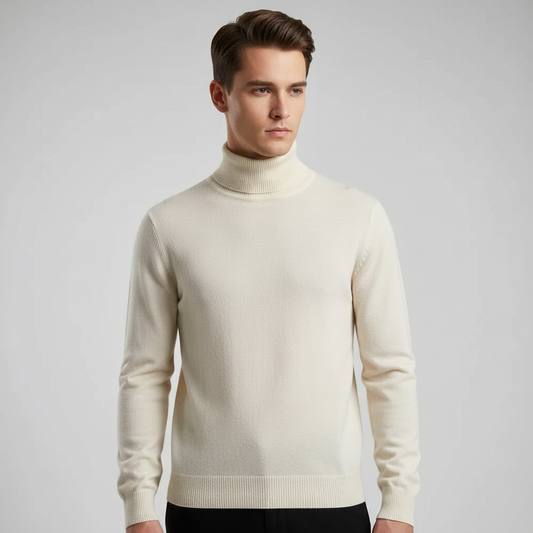 Elegantly Cut Turtleneck Sweater