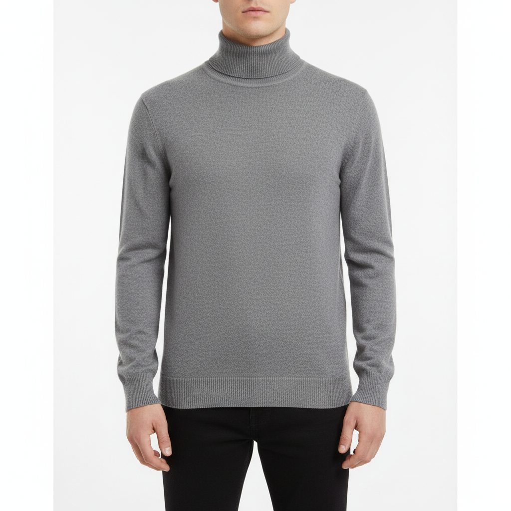 Elegantly Cut Turtleneck Sweater