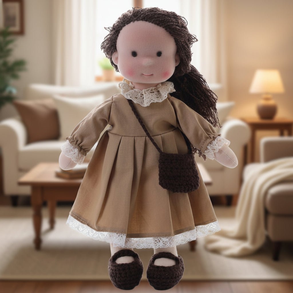 ELORA – Handmade Waldorf Doll Made of Cotton for Creative Play