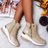 Sisica Women's Waterproof Zipped Ankle Boots
