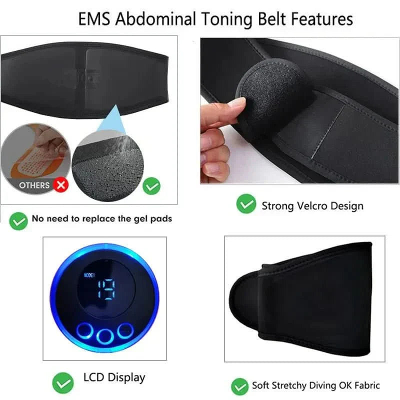 EMS Trainer - Electric Muscle Stimulator for Targeted Abdominal Muscle Activation for Effective Everyday Training