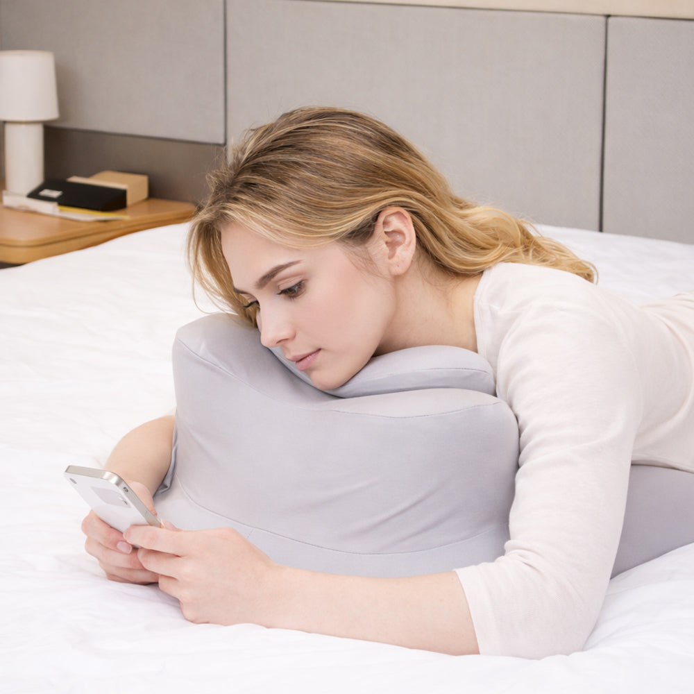 Ergonomic Memory Foam Wedge Pillow with Removable Neck Pillow