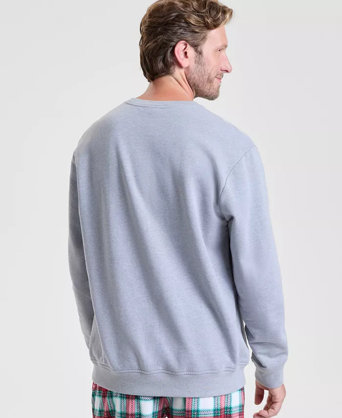 Extra-Long Merry Plaid Sweatshirt with Soft Stretch