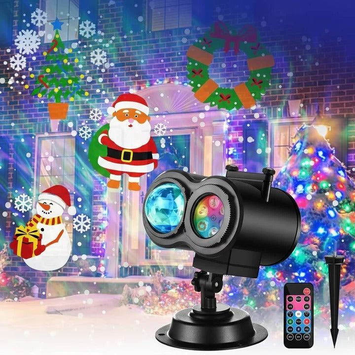 Festive Christmas LED Projector Light with Multi-Colour Display