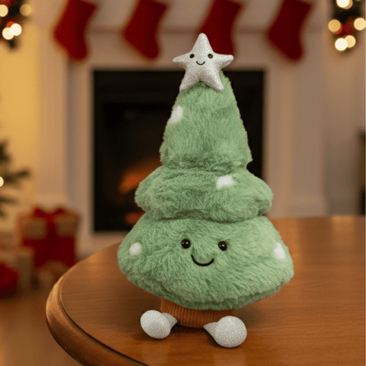 FESTIVETREE – Cute Plush Christmas Tree Figurine for Cozy Christmas Rooms