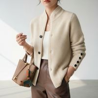 Figure-flattering cardigan sweater