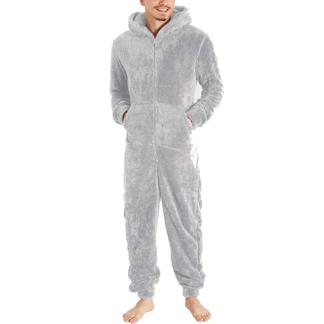 Fleece jumpsuit men - warm & cozy overall