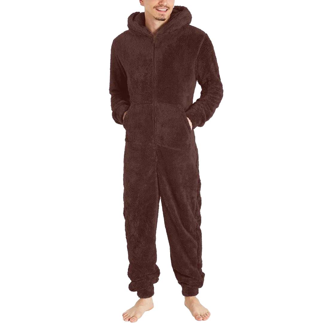 Fleece jumpsuit men - warm & cozy overall