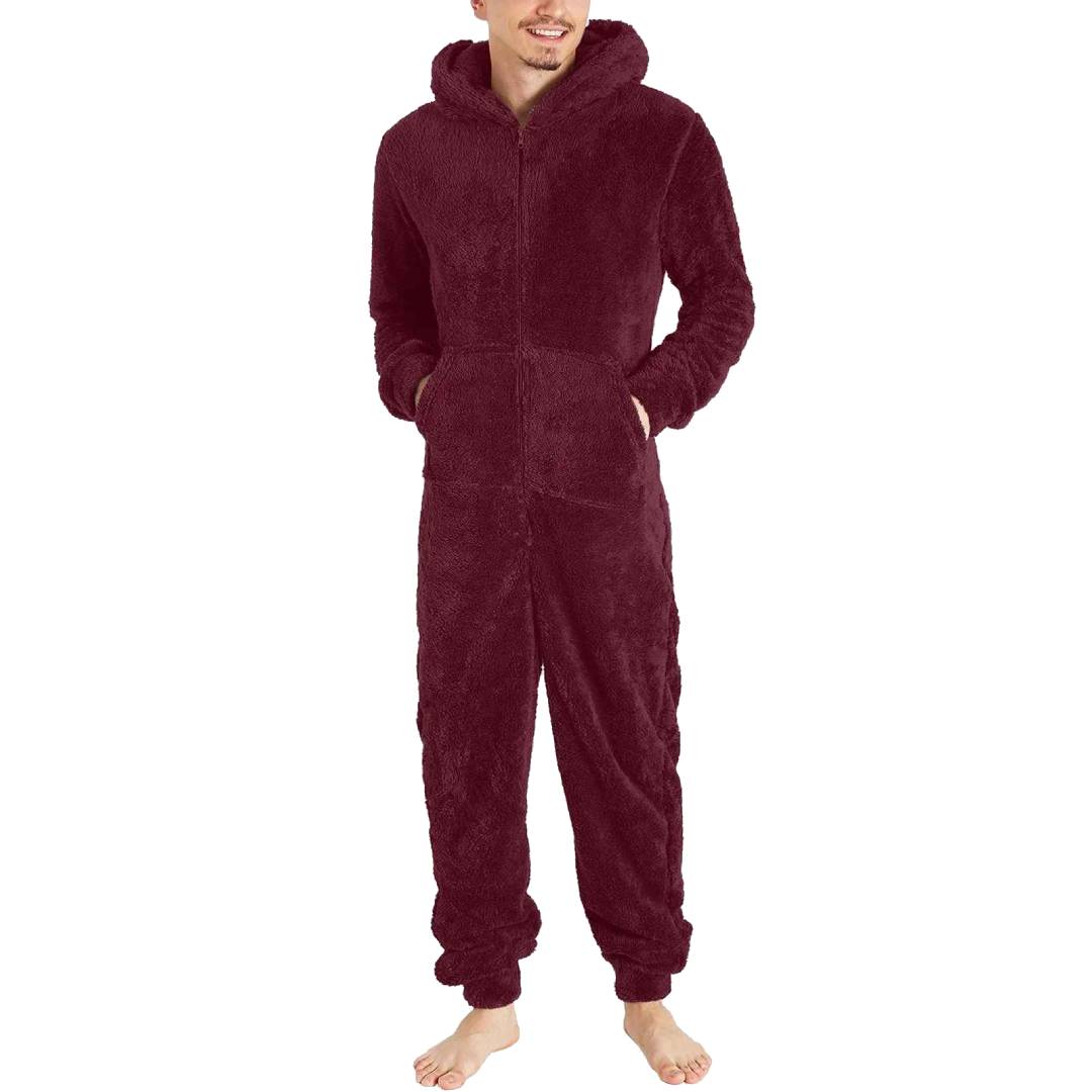 Fleece jumpsuit men - warm & cozy overall