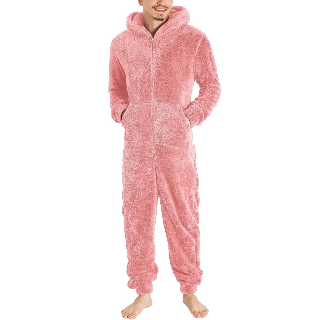 Fleece jumpsuit men - warm & cozy overall