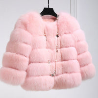 Chic Faux Fur Winter Coat for Women - Warm & Trendy