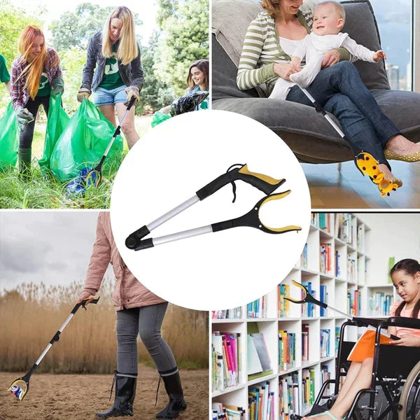 Folding Grabber Tool with 360° Rotating Clip