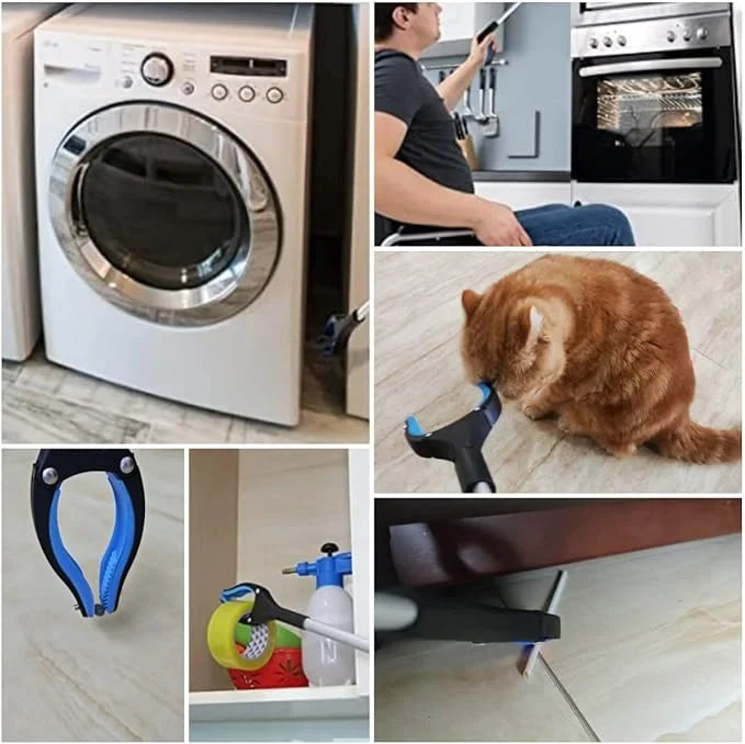 Folding Grabber Tool with 360° Rotating Clip