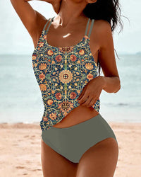 Sisica | Vibrant Patterned Tankini Set
