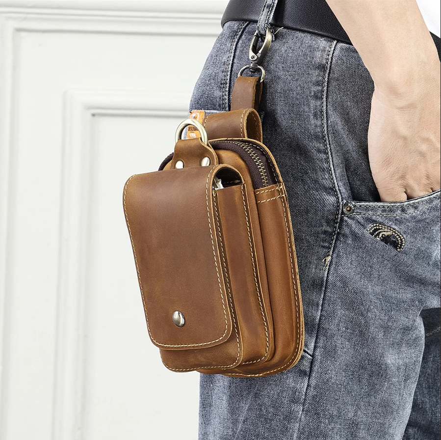 Full Grain Leather Pouch for Men - Image 2