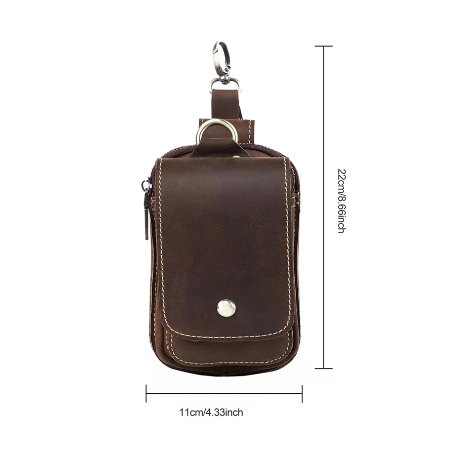 Full Grain Leather Pouch for Men - Image 3