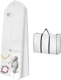 XL Bridal Gown Garment Bag & Accessory Organizer