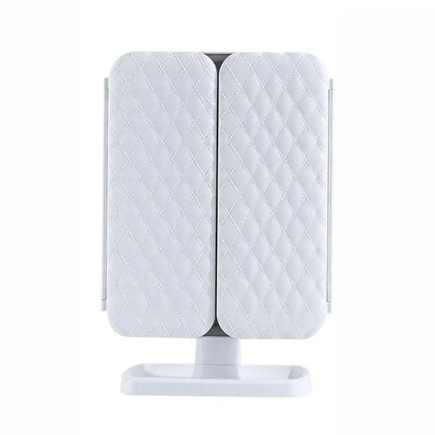 GLAMLITE MIRROR – Three-Part Mirror with LED Lighting in 3 Colors for the Perfect Makeup