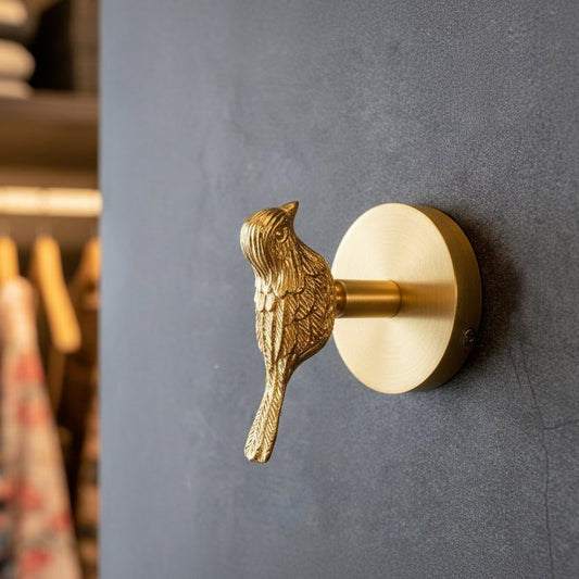 GOLDHORN – Decorative Animal Coat Hook made of Brass with Gold Finish