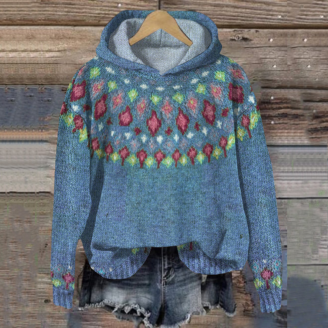 Graphic Print Long-Sleeve Hoodie
