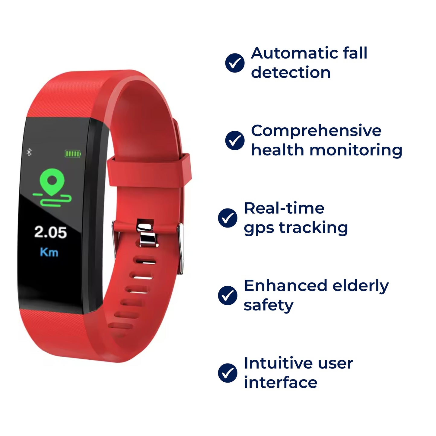 GuardianTime | Smartwatch for Seniors – Fall Detection – Health Monitoring – GPS Tracker – Elderly Safety Charly