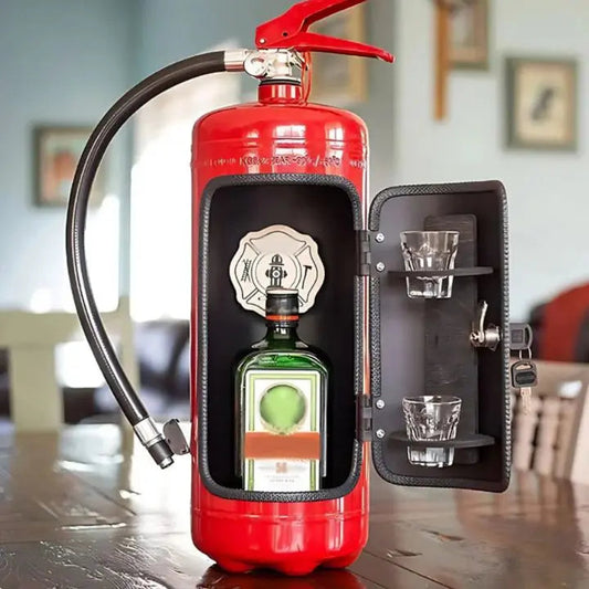 Handcrafted Fire Extinguisher Mini Bar – Unique Gift Idea