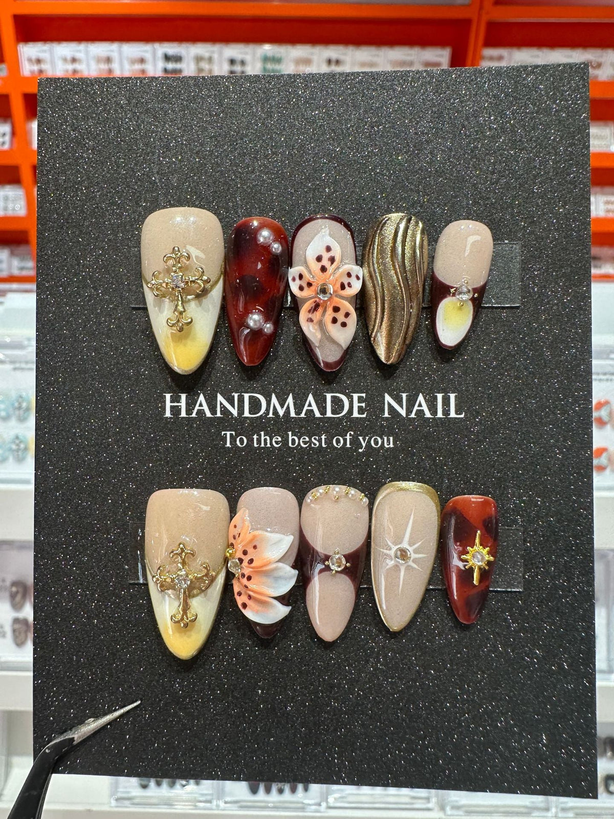 Handmade Press-On Nail Art Set