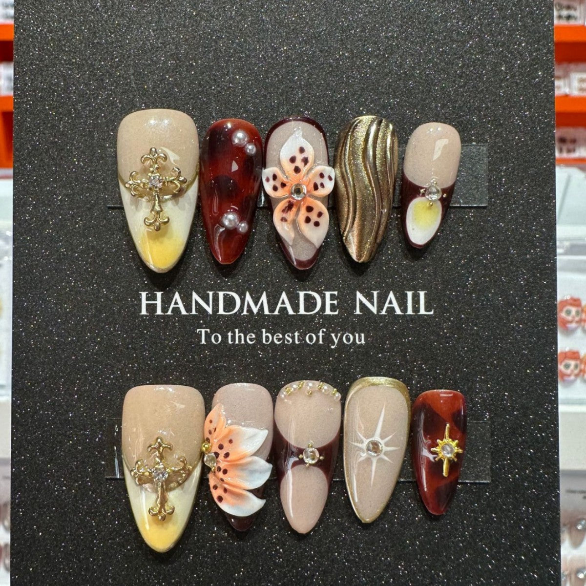 Handmade Press-On Nail Art Set