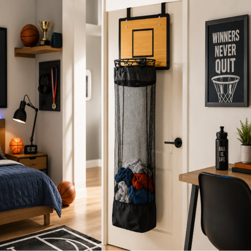 Hanging Storage Organizer | Basketball Design | For Laundry & Toys