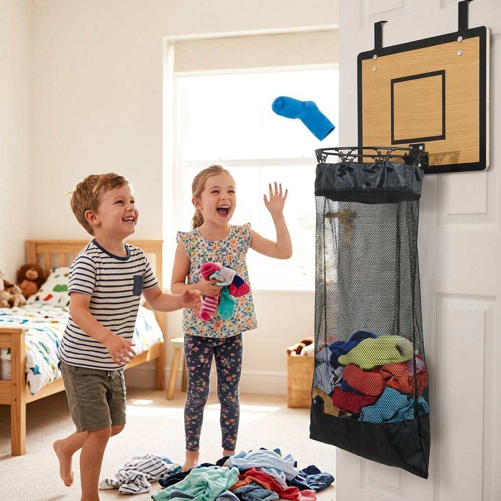 Hanging Storage Organizer | Basketball Design | For Laundry & Toys