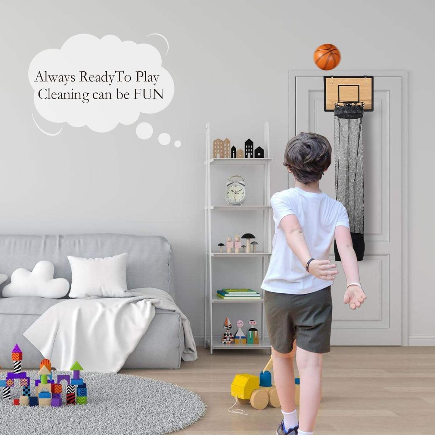 Hanging Storage Organizer | Basketball Design | For Laundry & Toys