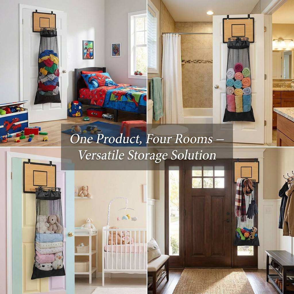 Hanging Storage Organizer | Basketball Design | For Laundry & Toys