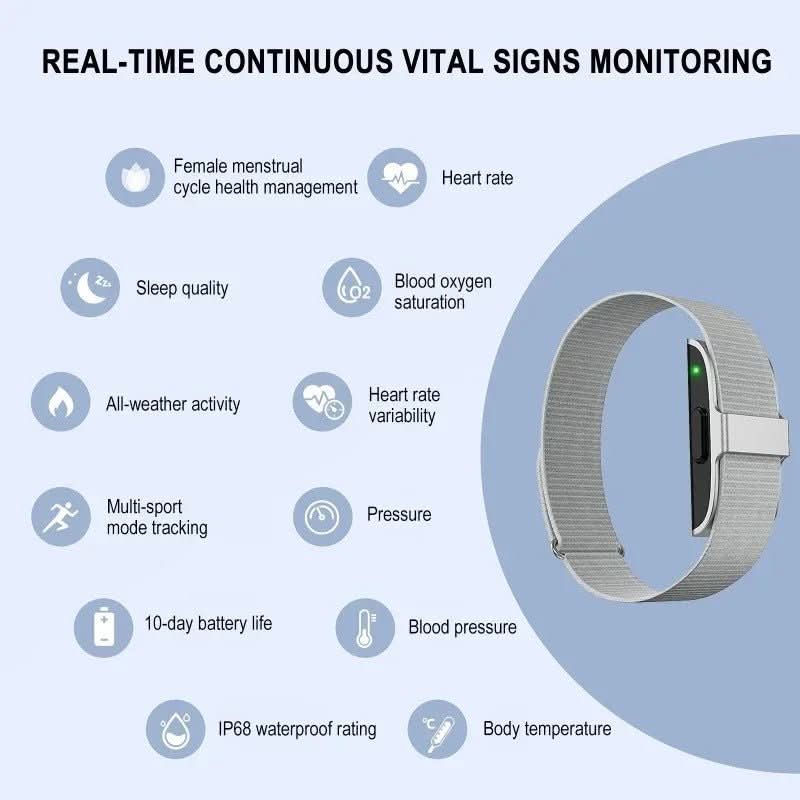 HEALTHTRACK - IP68 Fitness Tracker with Heart Rate and O2 Measurement for Precise Health Monitoring and an Active Lifestyle in Everyday Life