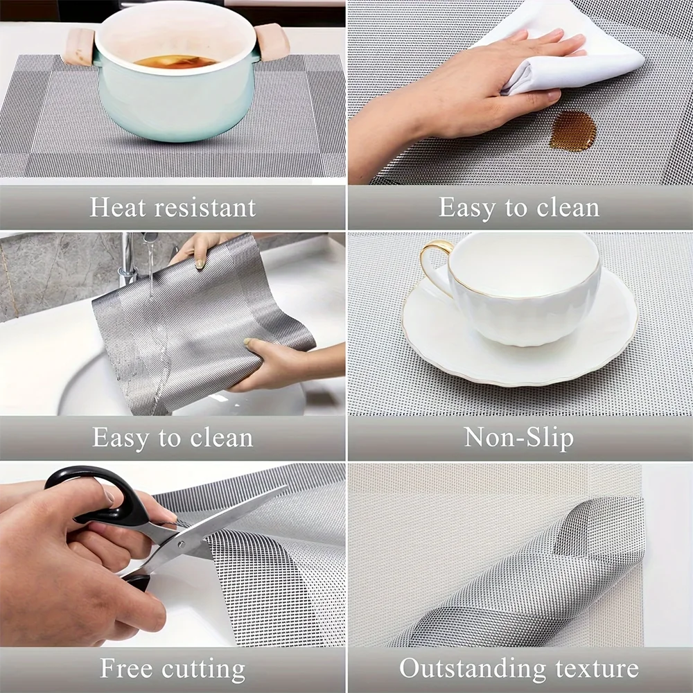 Heat-Resistant PVC Placemats | Washable & Non-Slip Table Mats