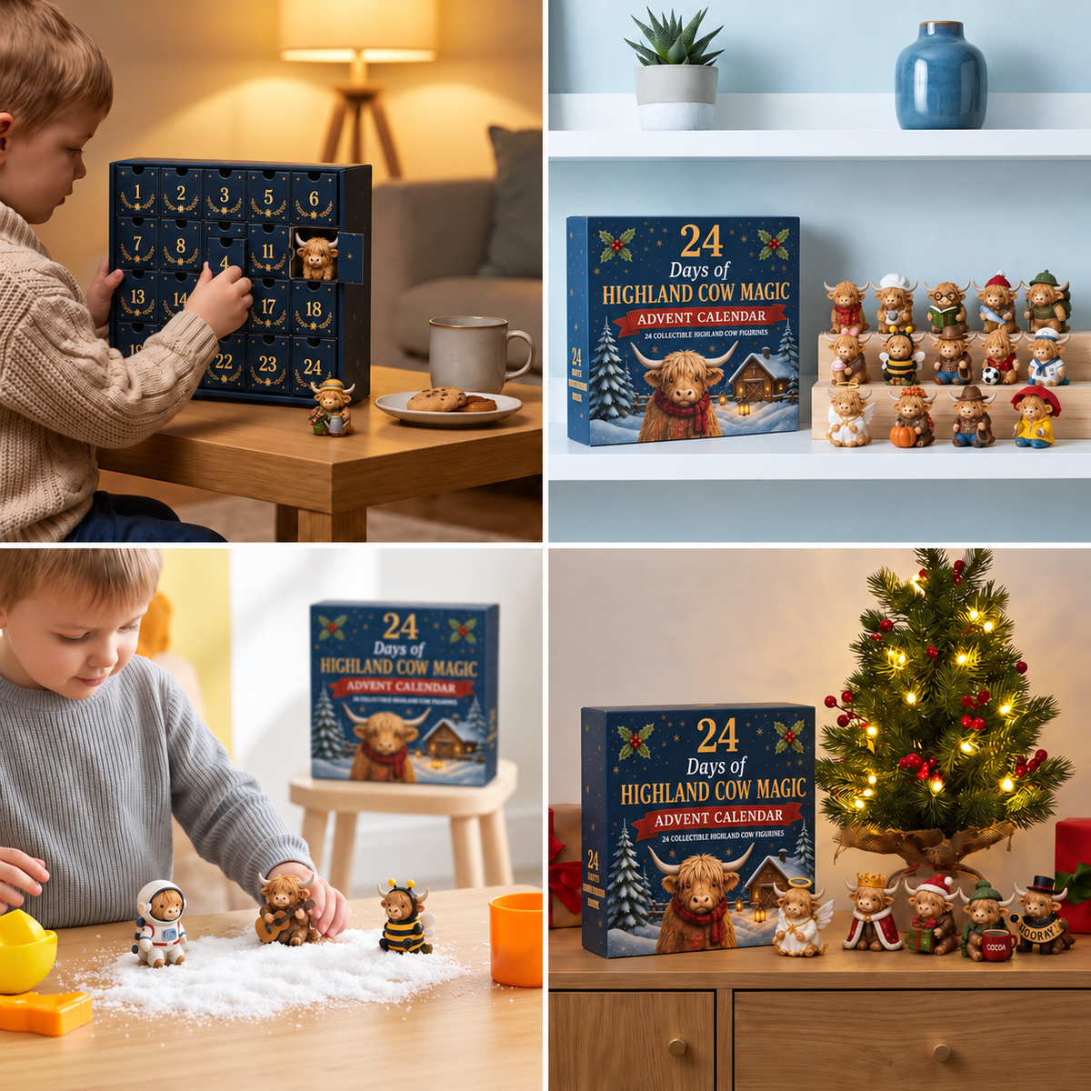 Highland Cow Advent Calendar 2026 – 24 Days of Mini Figures